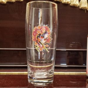 Ed Hardy glass cup